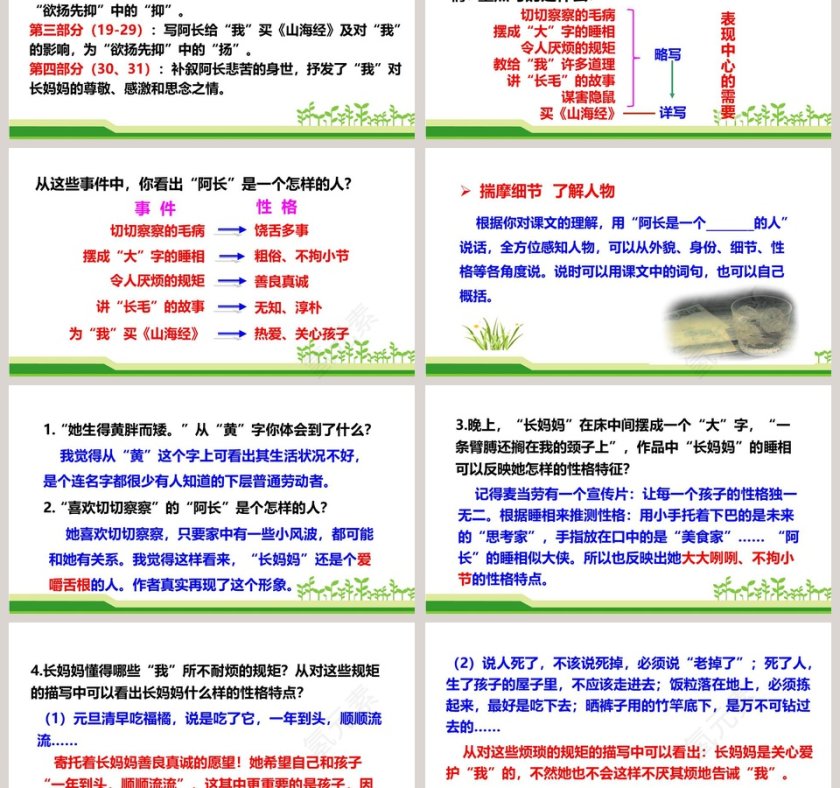 七年级语文下册阿长与山海经语文课件PPT第3张