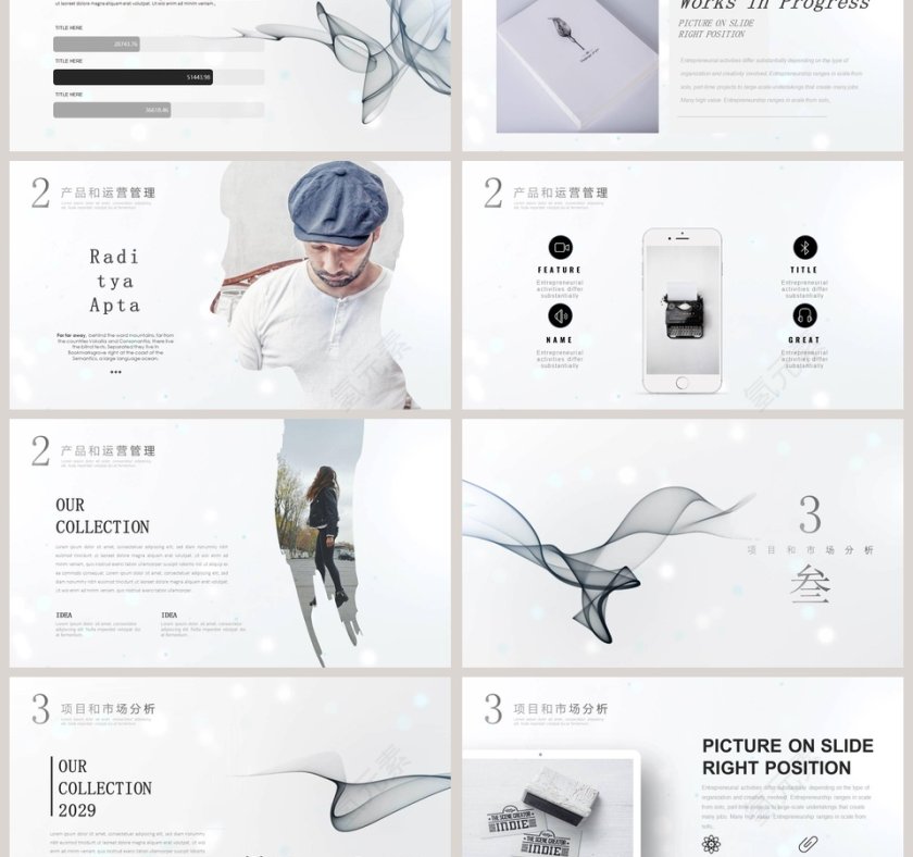 极简商业项目计划书PPT模板第3张