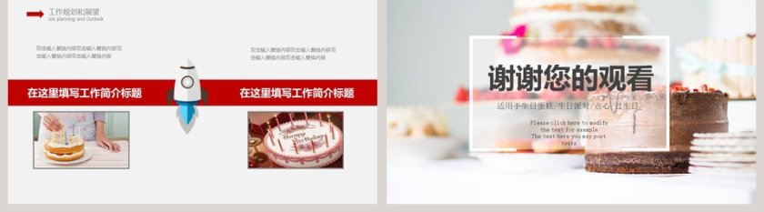 生日蛋糕PPT美食中餐饮PPT第5张