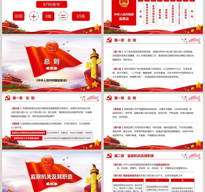 重点解读中华人民共和国监察法PPT模板第3张