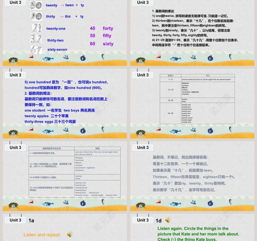 可爱卡通儿童英语课件PPT模板英语说课PPT第2张