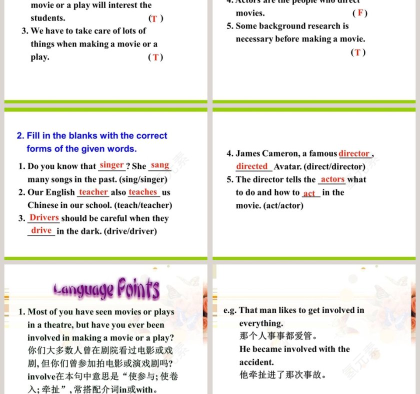 Unit 6  Movies and Theatre-A Movie or a Play教学ppt课件第3张