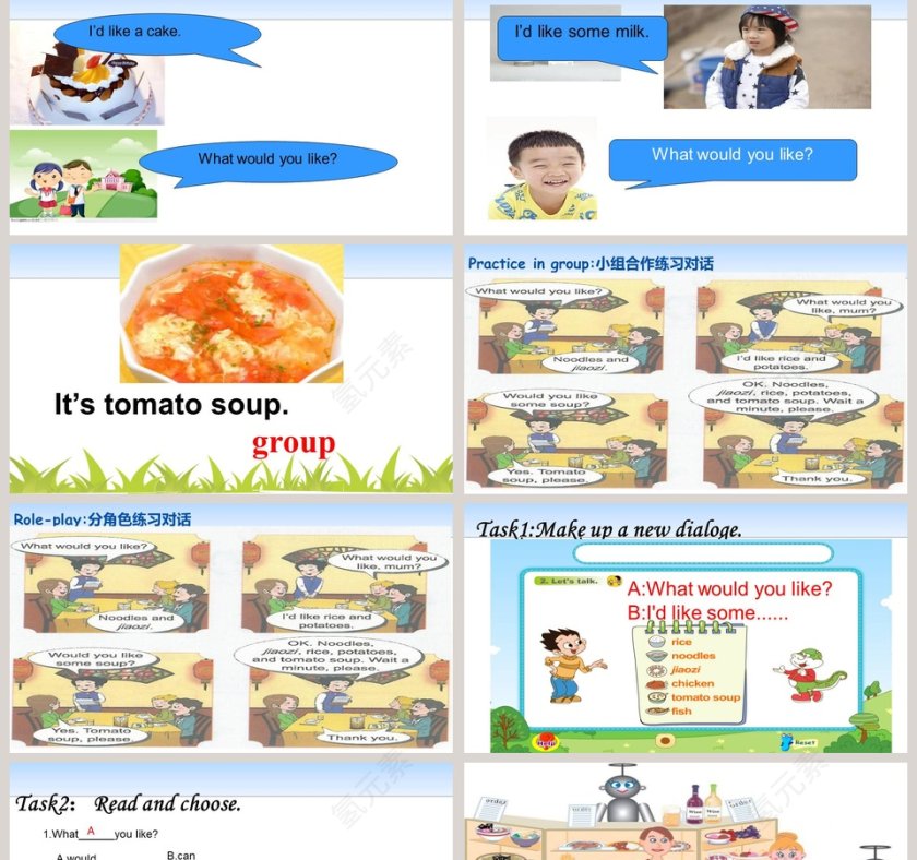 What would you like-Unit 3  Restaurant教学ppt课件第2张