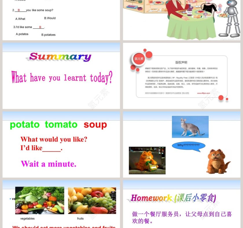 What would you like-Unit 3  Restaurant教学ppt课件第3张
