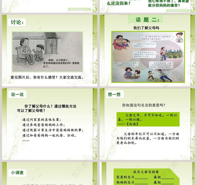 爸爸妈妈在我心中-第四单元家是最温暖的地方教学ppt课件第2张