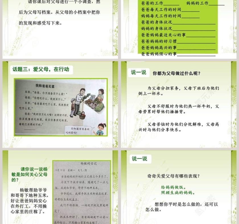 爸爸妈妈在我心中-第四单元家是最温暖的地方教学ppt课件第3张