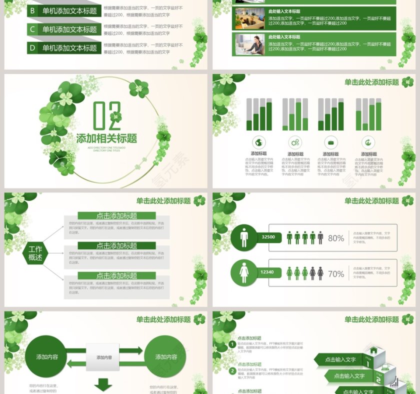2019简约花卉PPT模板第3张