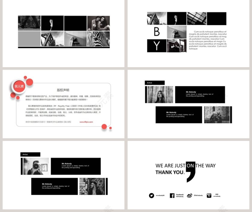 欧美简约杂志风通用模板第5张