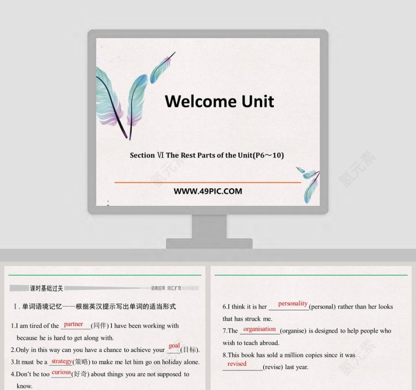 Section The Rest Parts of the UnitP6 - 论文答辩PPT模板使用指南第1张
