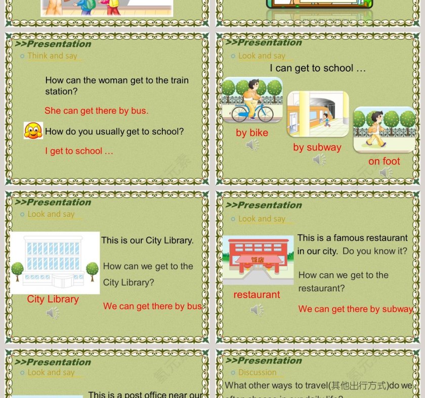 人教精通版六年级下册-Unit2 There is a park near my home教学ppt课件第2张