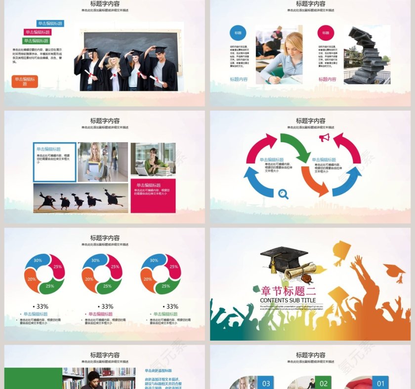 幼儿园毕业典礼毕业展教育培训第2张