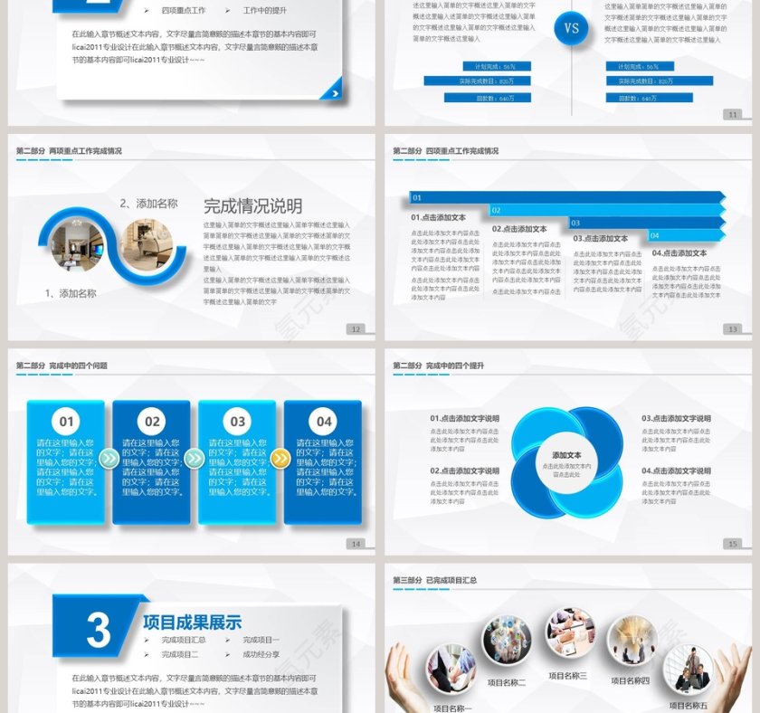 某某银行年终总结PPT模板第3张