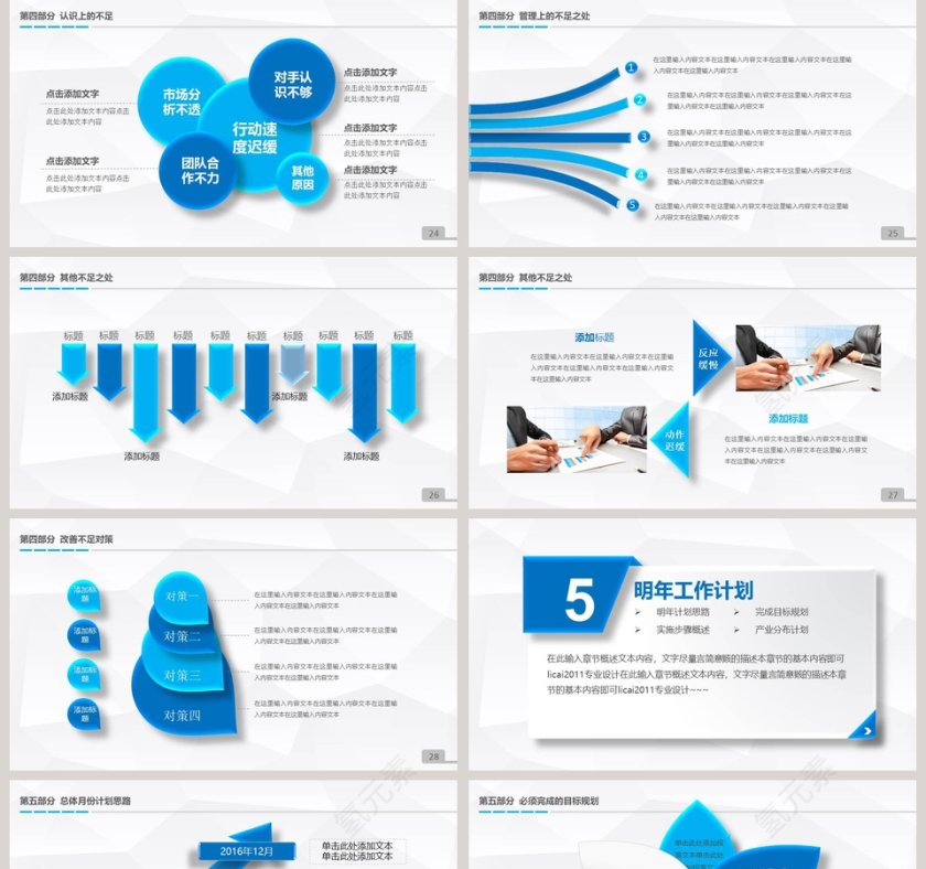 某某银行年终总结PPT模板第5张