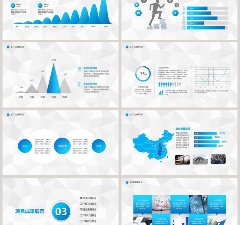 年度工作总结述职报告PPT模板第3张