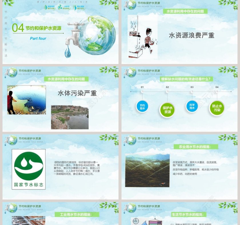 绿色环保节约水资源ppt第5张