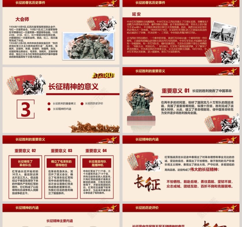 纪念中国工农红军长征胜利xx周年长征精神PPT第5张