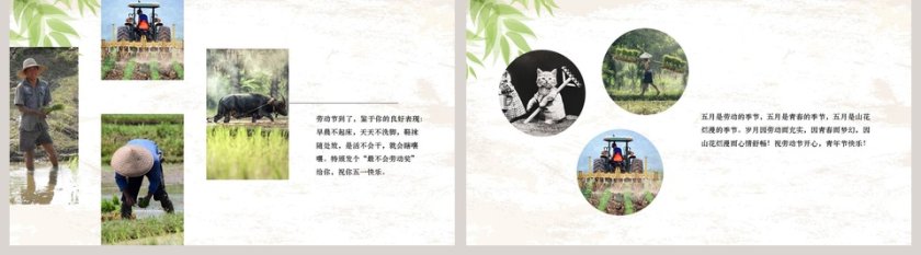 中国风大气五一劳动节劳动最光荣PPT模板第5张