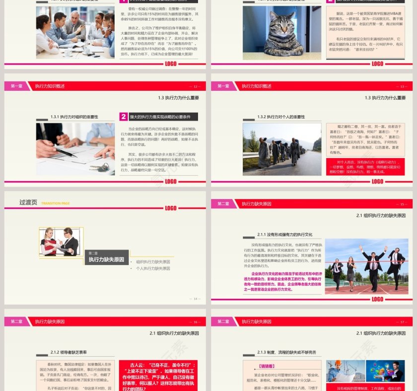 小清新执行力培训ppt模板第3张