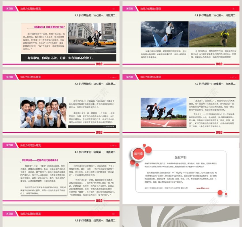 小清新执行力培训ppt模板第8张