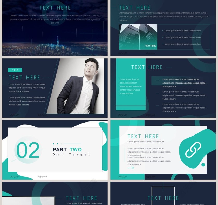 简约大气欧美商务PPT模板第2张