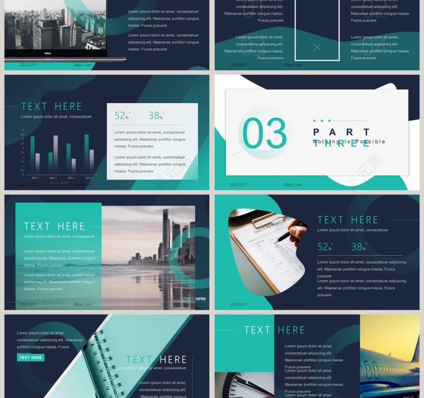 简约大气欧美商务PPT模板第3张