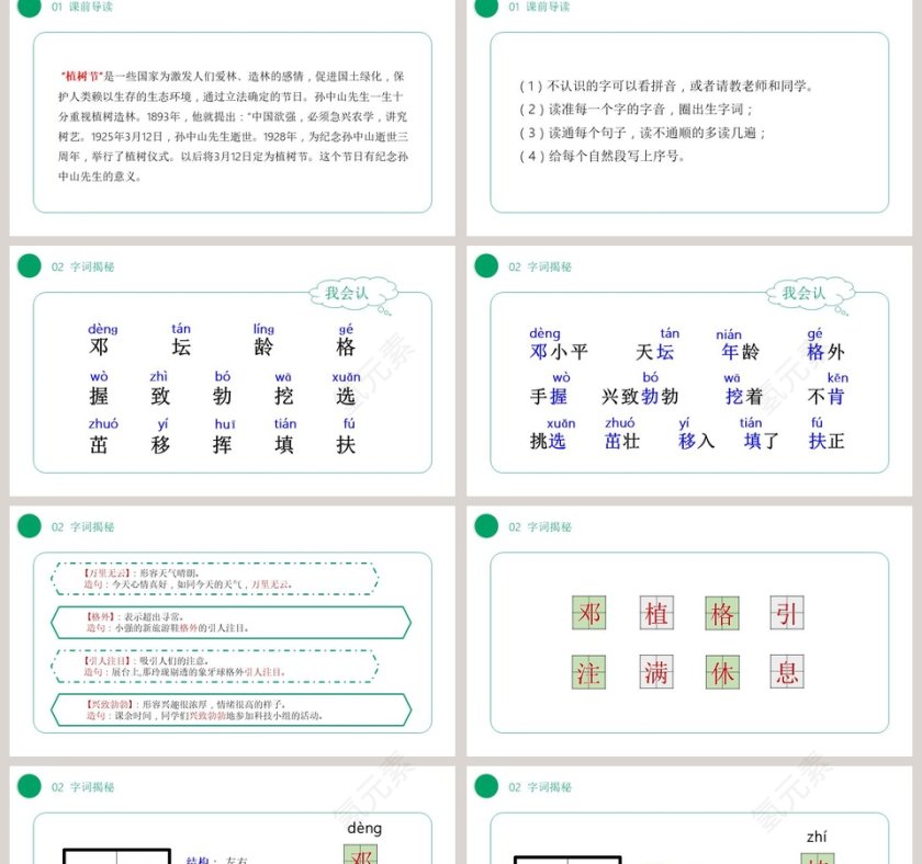 部编版二年级语文下册邓小平爷爷植树语文课件PPT第2张