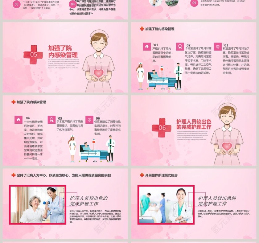 简洁时尚护士长年终述职报告PPT模板第4张