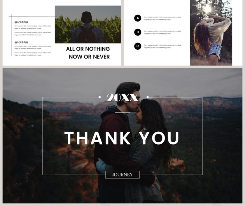 欧美风毕业旅游相册模板第5张