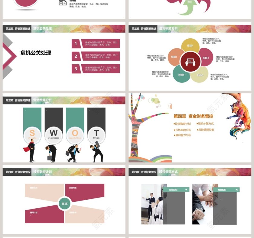 清新水粉风格PPT第4张