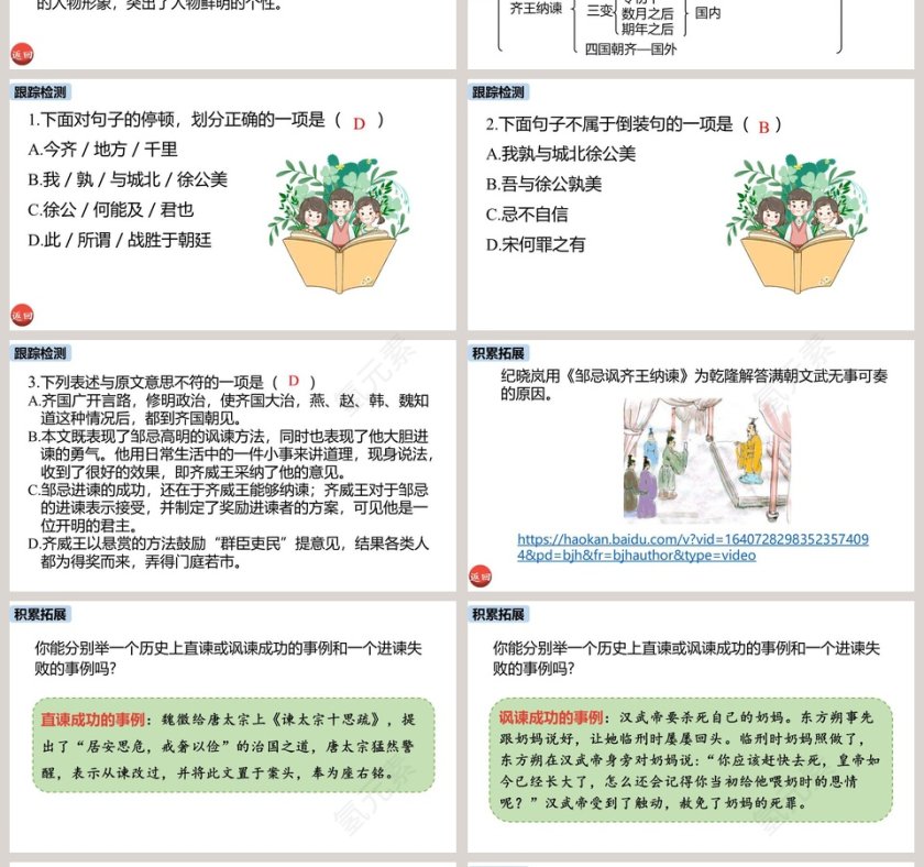 部编版九年级语文下册周忌讽齐王纳谏语文课件PPT第4张