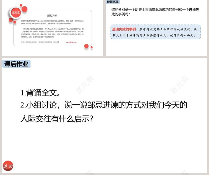 部编版九年级语文下册周忌讽齐王纳谏语文课件PPT第5张