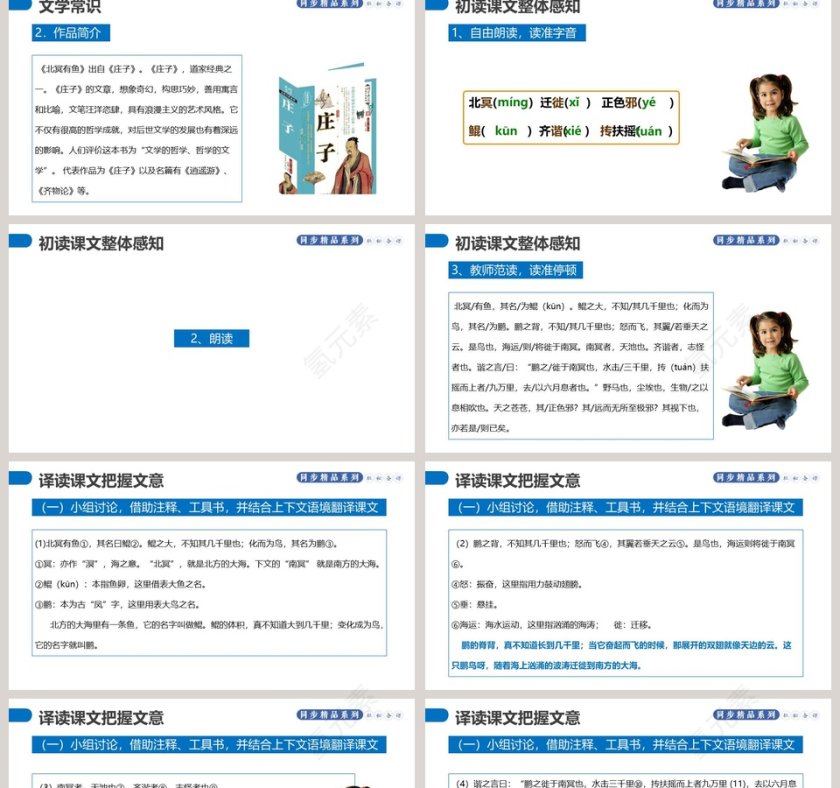 部编版八年级下册语文庄子二则北冥有鱼PPT课件第2张