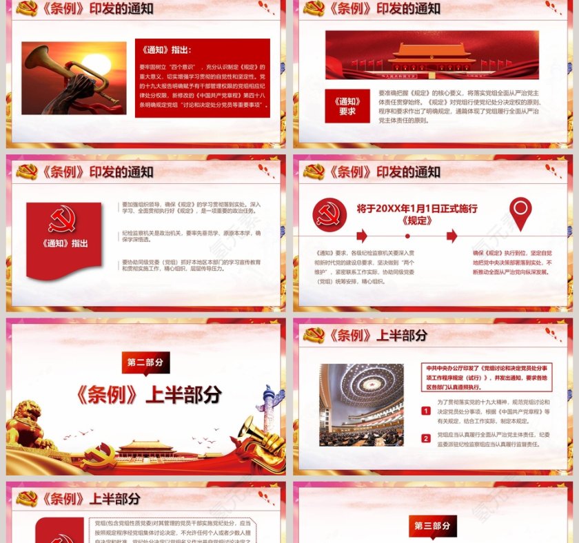 党员处分事项工作程序规定解读PPT模板  第2张