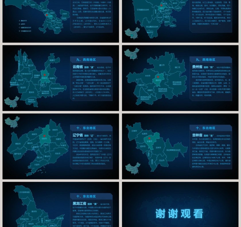 中国地图PPT模板第6张