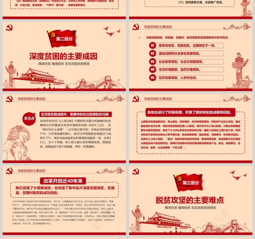 坚决打赢脱贫攻坚战PPT第4张