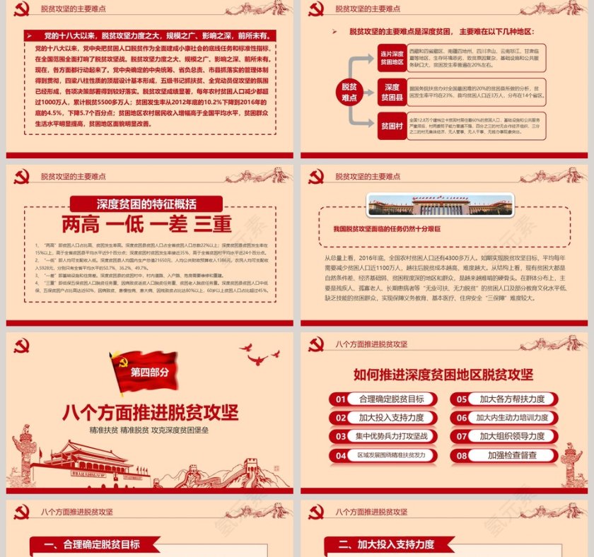 坚决打赢脱贫攻坚战PPT第5张