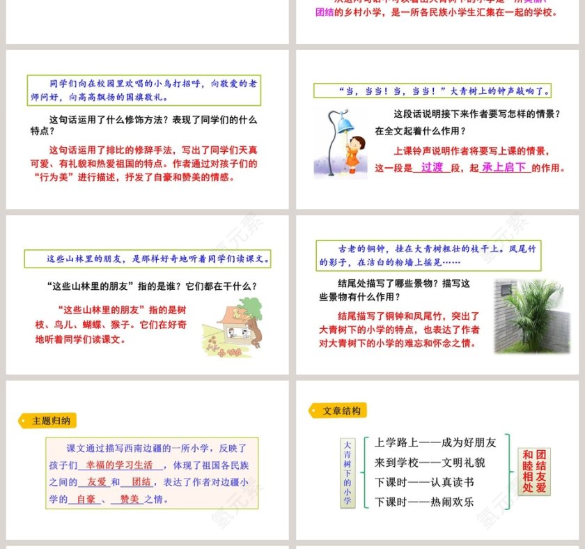 三年级语文上册大青树下的小学语文课件PPT第4张