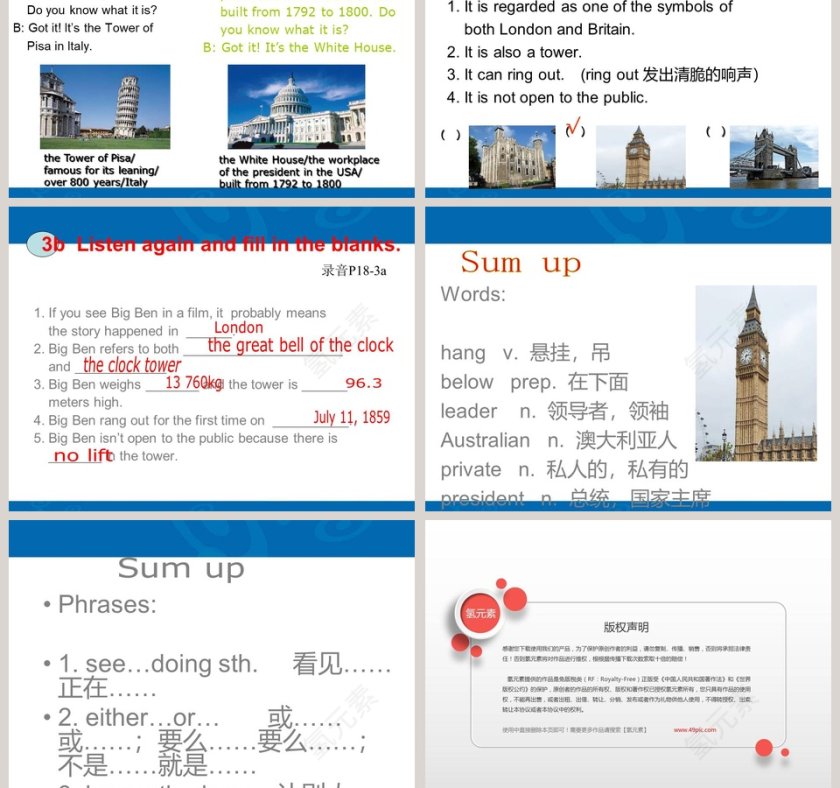 Unit 5 Topic 3Now it is a symbol of EnglandSection A - 节假节日行业PPT模板第5张