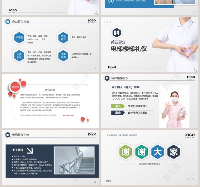护士礼仪护士培训PPT模板第4张