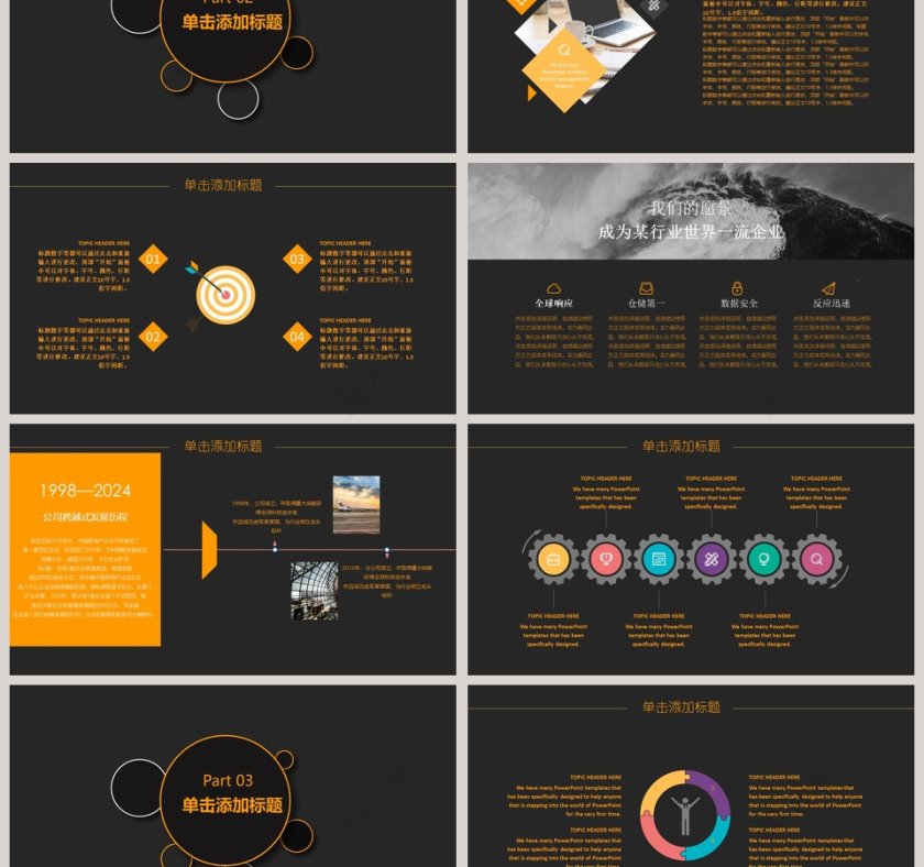 简约公司企业宣传ppt模板第3张