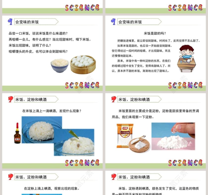 米饭淀粉和碘酒的变化教学ppt课件第2张