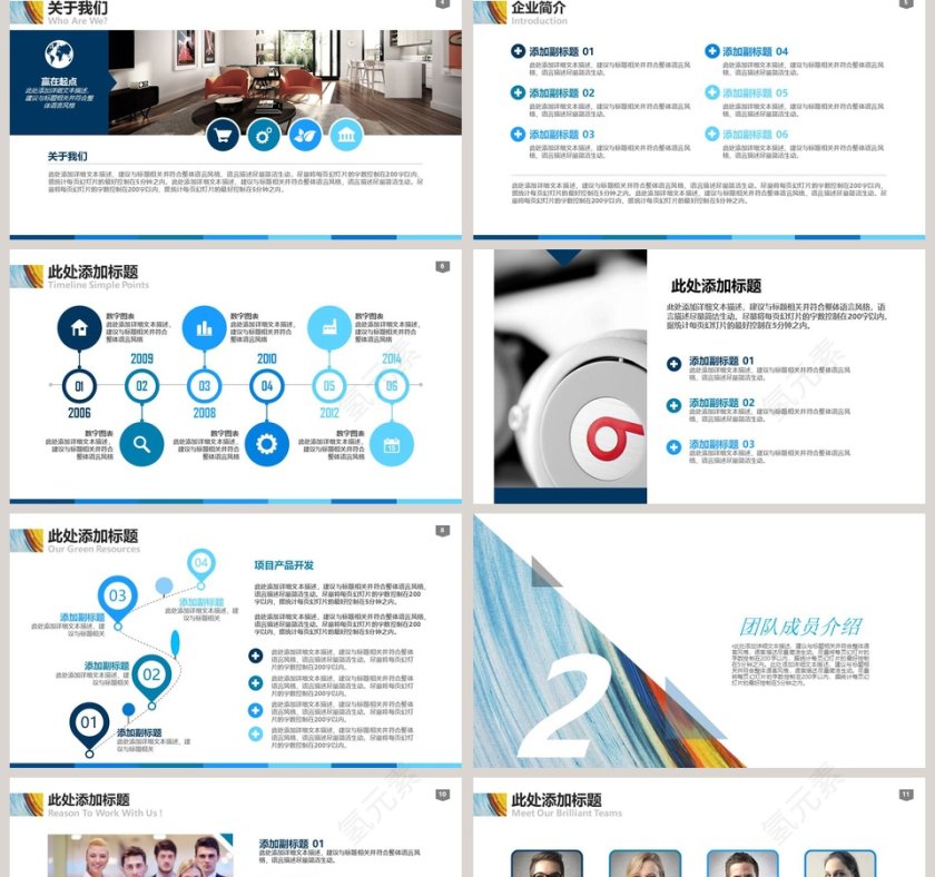 蓝色简约清新商业计划书PPT第2张