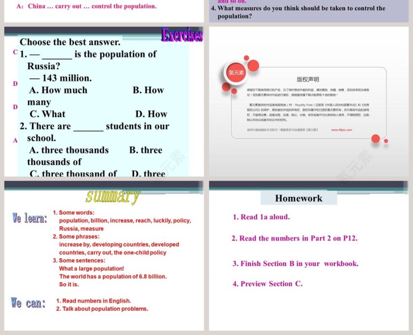 Unit 1  Topic 2-The population in developing countries is growing faster教学ppt课件第4张