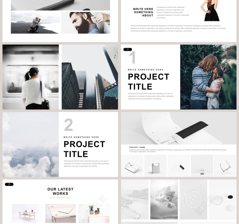 欧美极简PPT商务汇报产品推介通用ppt模板第6张