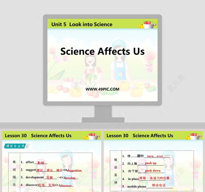 Science Affects Us-Unit 5  Look into Science教学ppt课件第1张