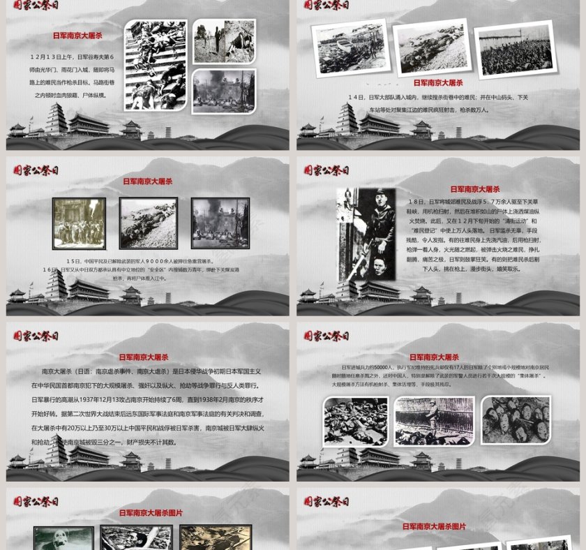 国家公祭日12.13南京大屠杀中国历史说课PPT课件第2张