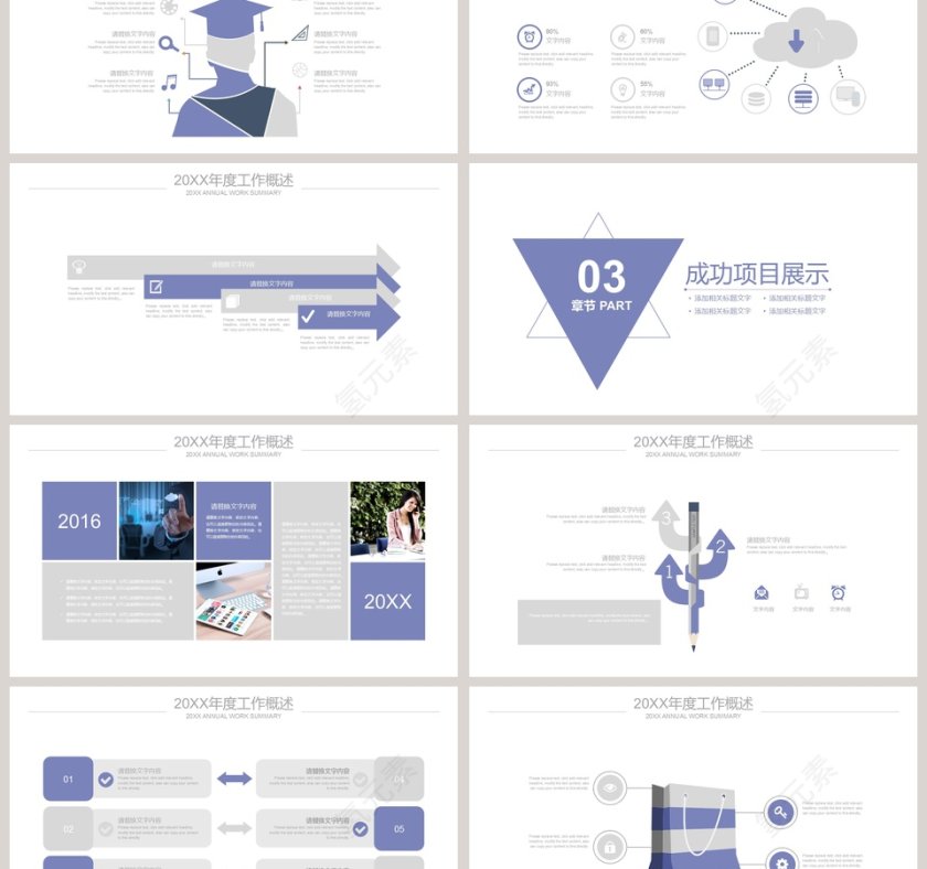 赢战2019商务工作ppt模板报告第3张