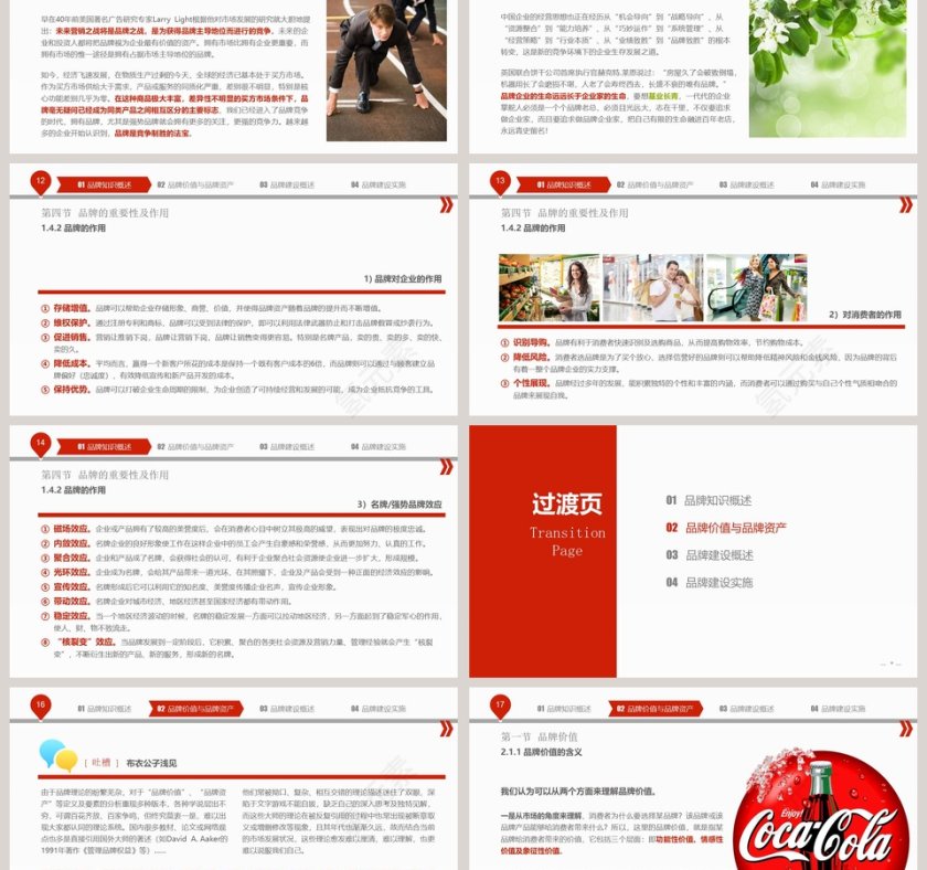 红色大气简约企业品牌建设ppt 第3张