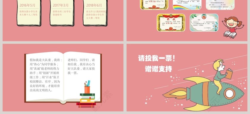 小学生班干部竞选儿童自我介绍PPT第3张
