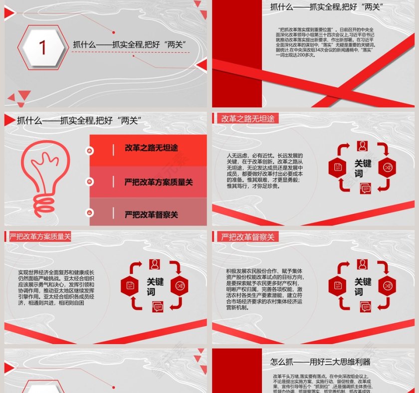 总书记关于抓改革的三大要略学习汇报PPT第2张